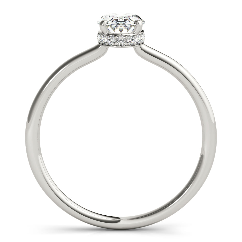 Aimee Oval Diamond Solitaire Engagement Ring-VIRABYANI